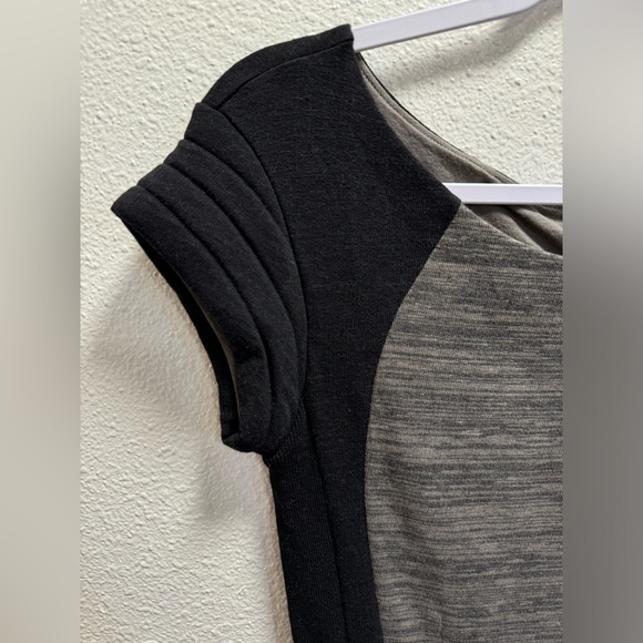 Rag & Bone Knit Sheath Dress Scoop Neck Back Zipper Mini Moto Black Grey XS - Picture 5 of 9